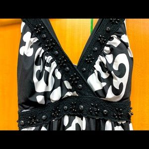 Black and white maxi dress